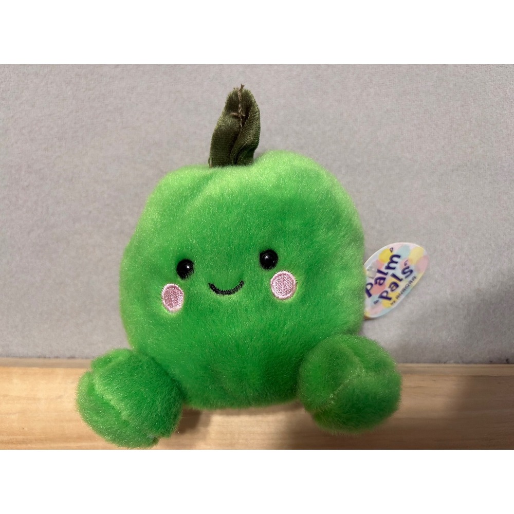Aurora Palm Pals Granny Smith Green Apple Plush Stuffed Toy 5 inch NWT 41717-0